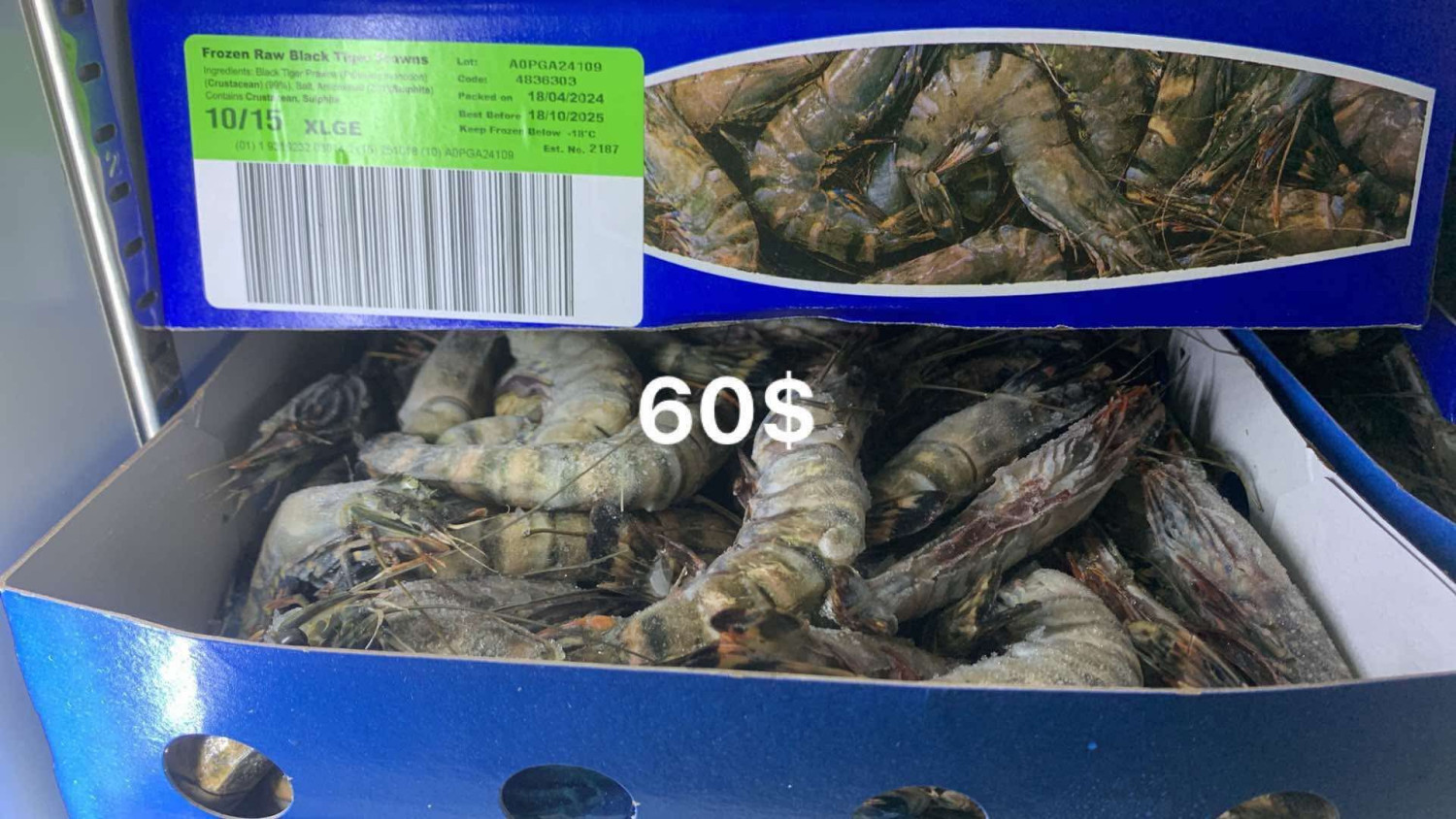 Tôm tiger size 15/10